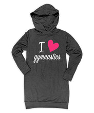 'I love gymnastics' Hoodie Dress