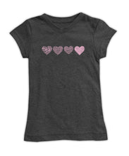 Sketched Hearts Fitted Tee