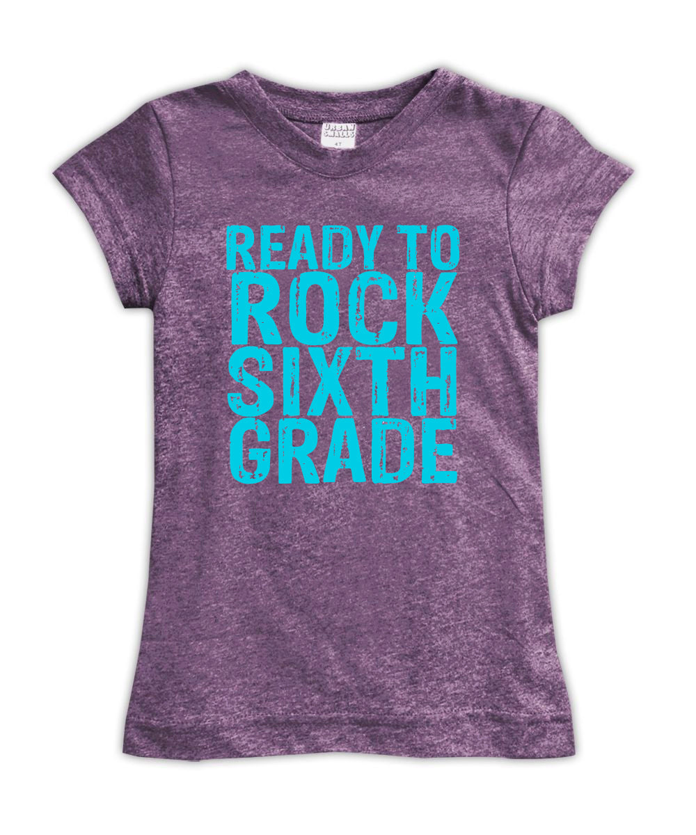 'Ready to Rock Sixth Grade' Fitted Tee