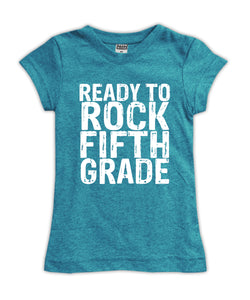 'Ready to Rock Fifth Grade' Fitted Tee