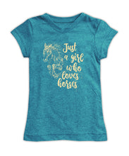 'Just a girl who loves horses' Fitted Tee