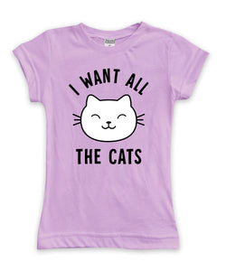 "I want all the cats" Fitted Tee