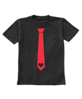 Charcoal Heart Tie Tee